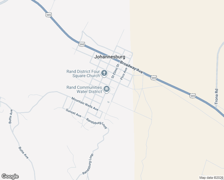 map of restaurants, bars, coffee shops, grocery stores, and more near 511 Piute Avenue in Johannesburg