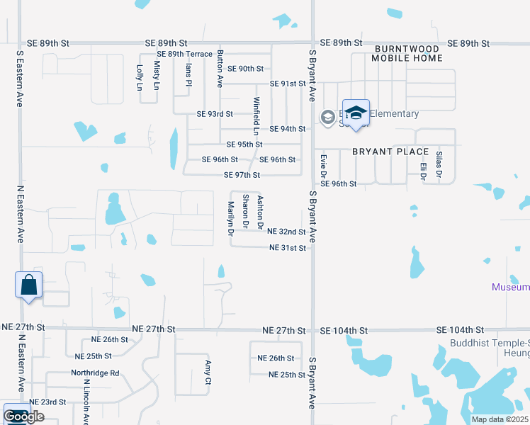 map of restaurants, bars, coffee shops, grocery stores, and more near 3316 Ashton Drive in Moore