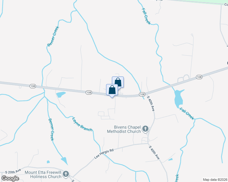 map of restaurants, bars, coffee shops, grocery stores, and more near 29522 Tennessee 108 in Gruetli-Laager