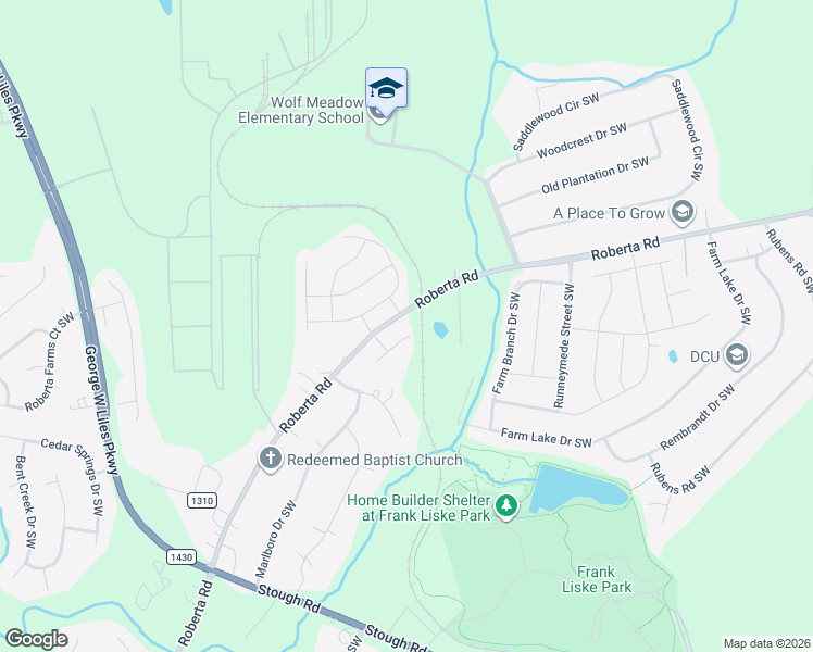 map of restaurants, bars, coffee shops, grocery stores, and more near 3024 Roberta Road in Concord