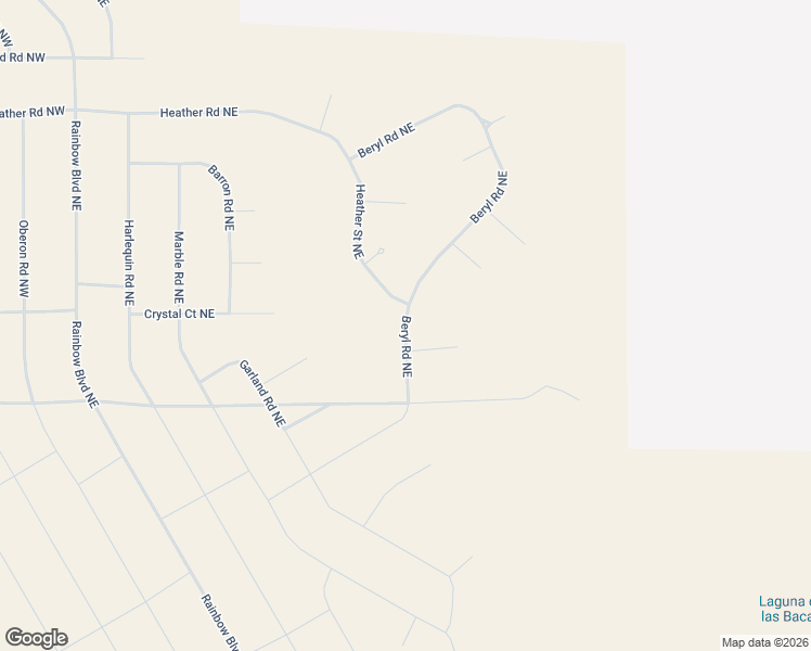 map of restaurants, bars, coffee shops, grocery stores, and more near Beryl Road Northeast in Rio Rancho