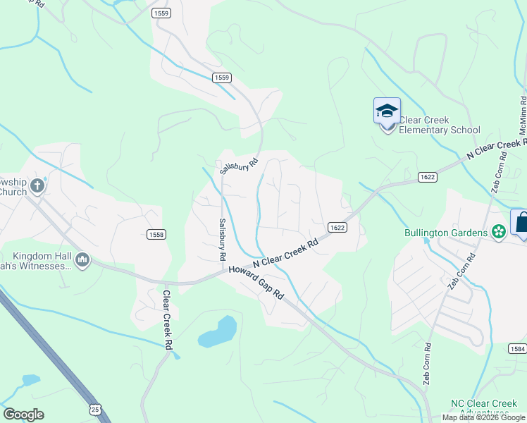 map of restaurants, bars, coffee shops, grocery stores, and more near 121 Josiah Lane in Hendersonville