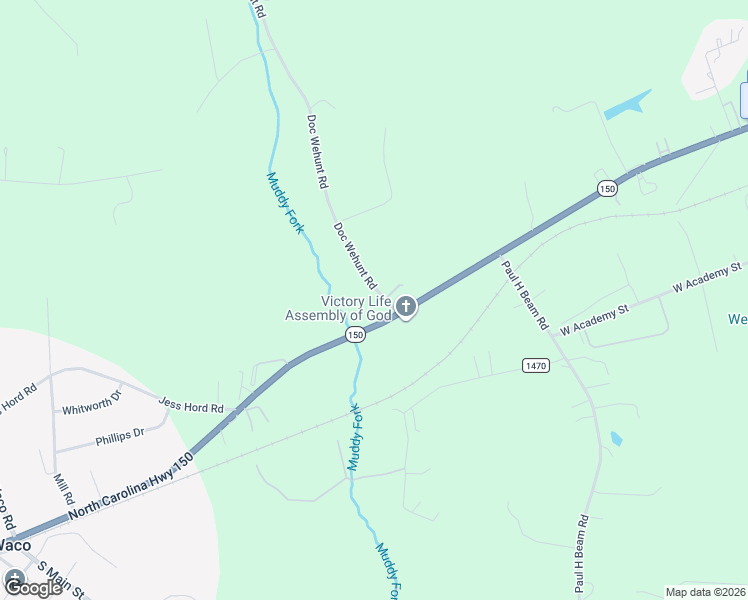map of restaurants, bars, coffee shops, grocery stores, and more near 121 Doc Wehunt Road in Cherryville