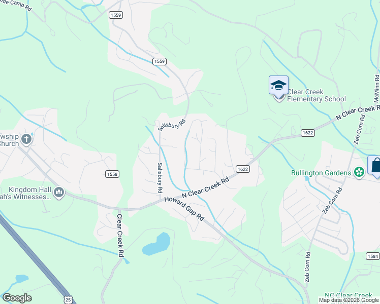 map of restaurants, bars, coffee shops, grocery stores, and more near 121 Josiah Lane in Hendersonville