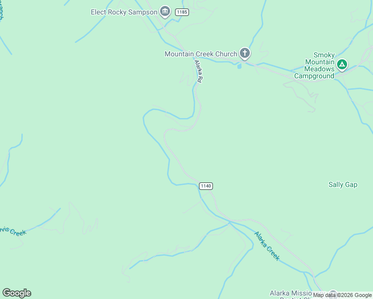 map of restaurants, bars, coffee shops, grocery stores, and more near 1995-2545 State Road 1140 in Bryson City