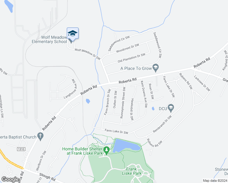 map of restaurants, bars, coffee shops, grocery stores, and more near 3232 Oulten Street Southwest in Concord