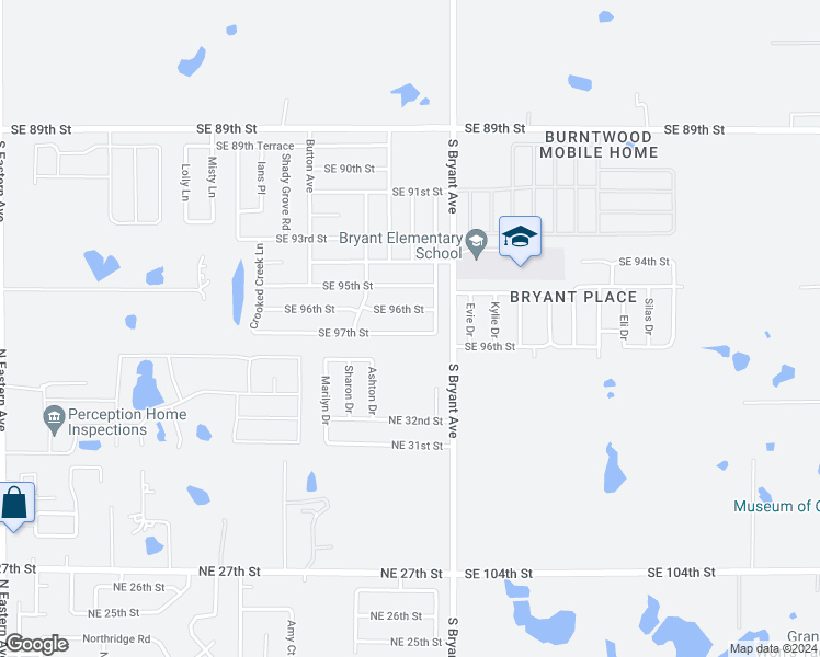 map of restaurants, bars, coffee shops, grocery stores, and more near 2909 Southeast 97th Street in Oklahoma City