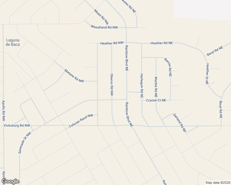 map of restaurants, bars, coffee shops, grocery stores, and more near Oberon Road Northwest in Rio Rancho