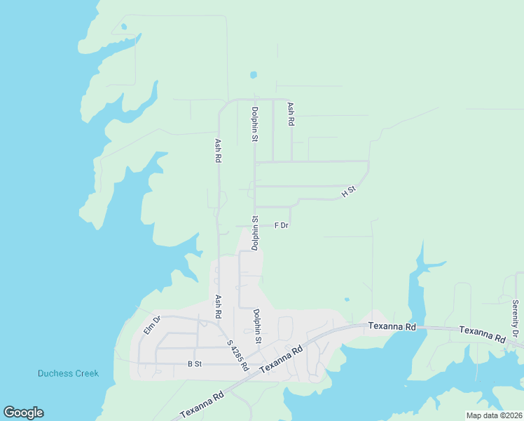 map of restaurants, bars, coffee shops, grocery stores, and more near H Street in Porum