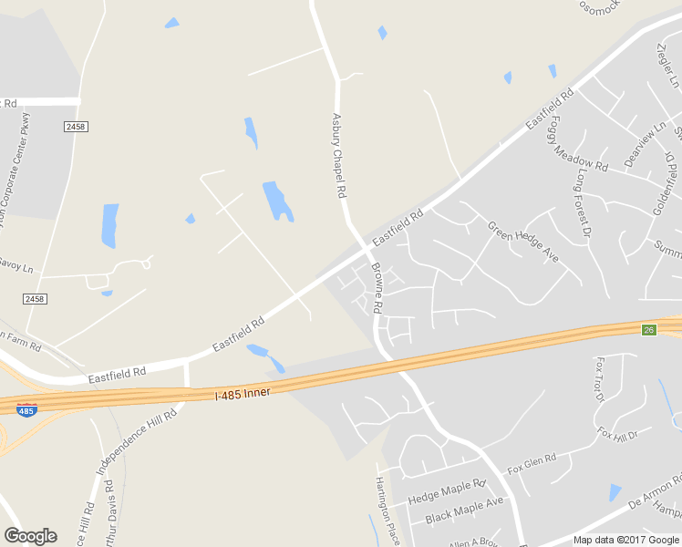 map of restaurants, bars, coffee shops, grocery stores, and more near 11413 Pedigree Lane in Charlotte