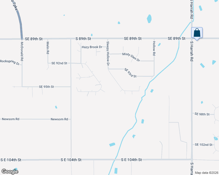map of restaurants, bars, coffee shops, grocery stores, and more near 9608 Shady Court in Oklahoma City