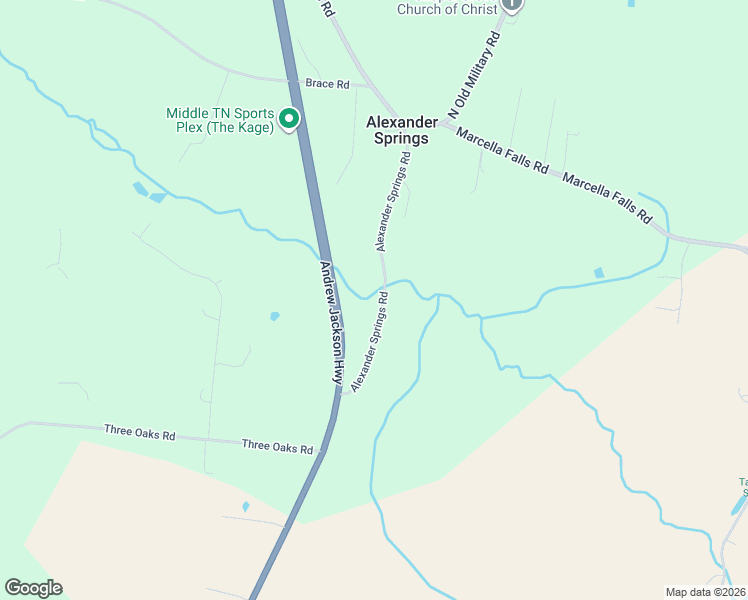 map of restaurants, bars, coffee shops, grocery stores, and more near 65 Alexander Springs Road in Ethridge
