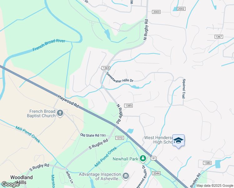 map of restaurants, bars, coffee shops, grocery stores, and more near 6 1 Penny Drive in Hendersonville