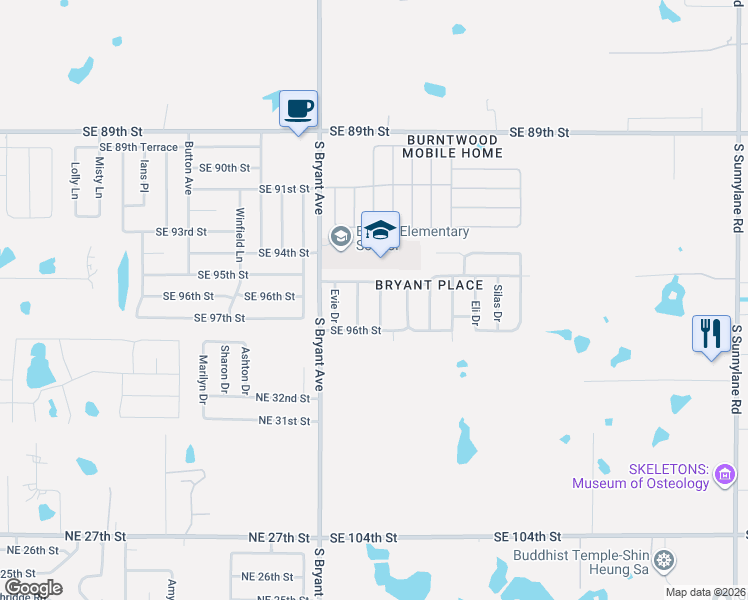 map of restaurants, bars, coffee shops, grocery stores, and more near 9612 Lauren Drive in Oklahoma City