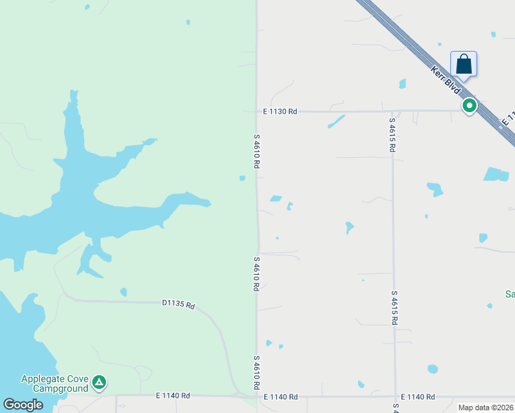 map of restaurants, bars, coffee shops, grocery stores, and more near South 4610 Road in Sequoyah County
