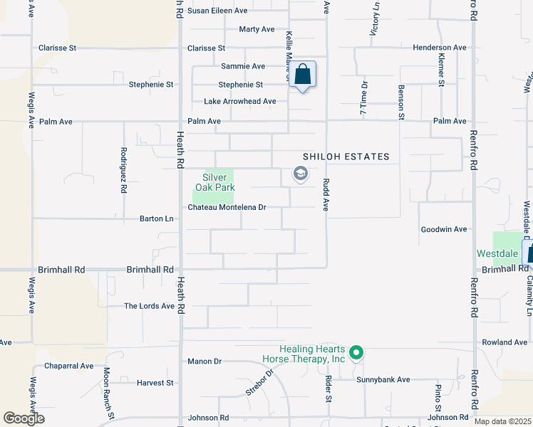 map of restaurants, bars, coffee shops, grocery stores, and more near 15645 Chateau Montelena Drive in Bakersfield