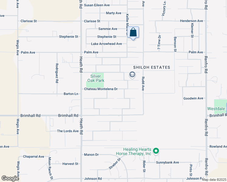 map of restaurants, bars, coffee shops, grocery stores, and more near 15645 Chateau Montelena Drive in Bakersfield
