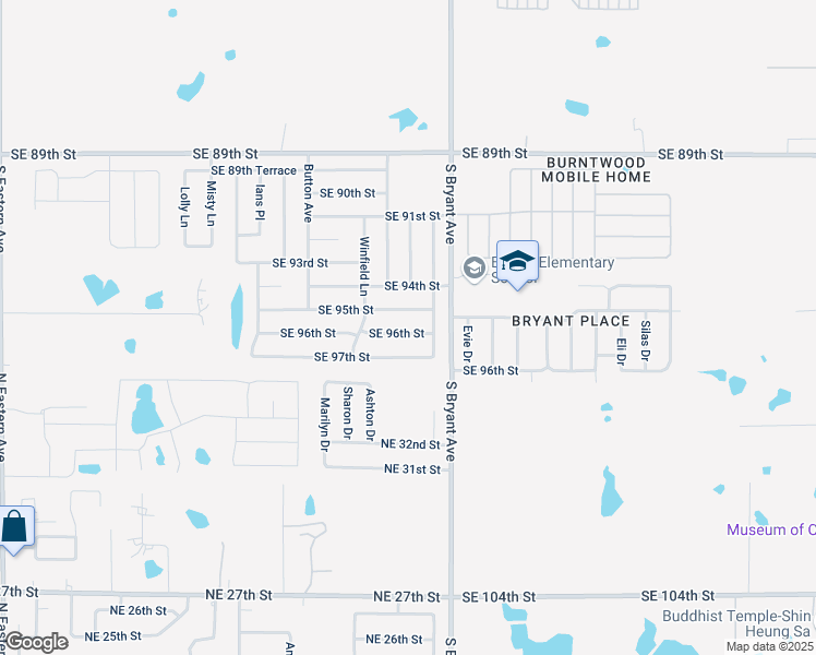 map of restaurants, bars, coffee shops, grocery stores, and more near 2909 Southeast 96th Street in Oklahoma City