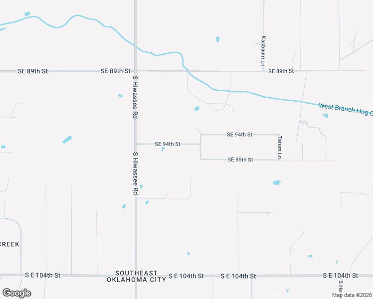 map of restaurants, bars, coffee shops, grocery stores, and more near 13216 Southeast 94th Street in Oklahoma City