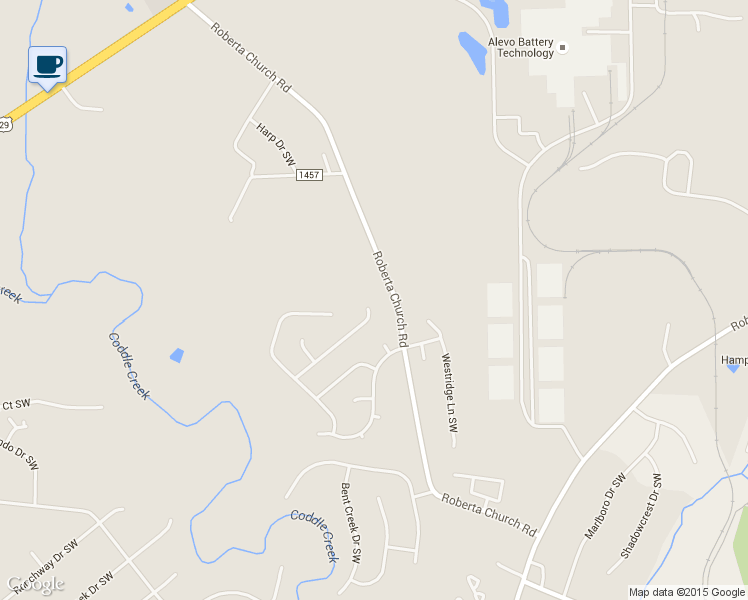 map of restaurants, bars, coffee shops, grocery stores, and more near 3170 Yates Mill Drive Southwest in Concord