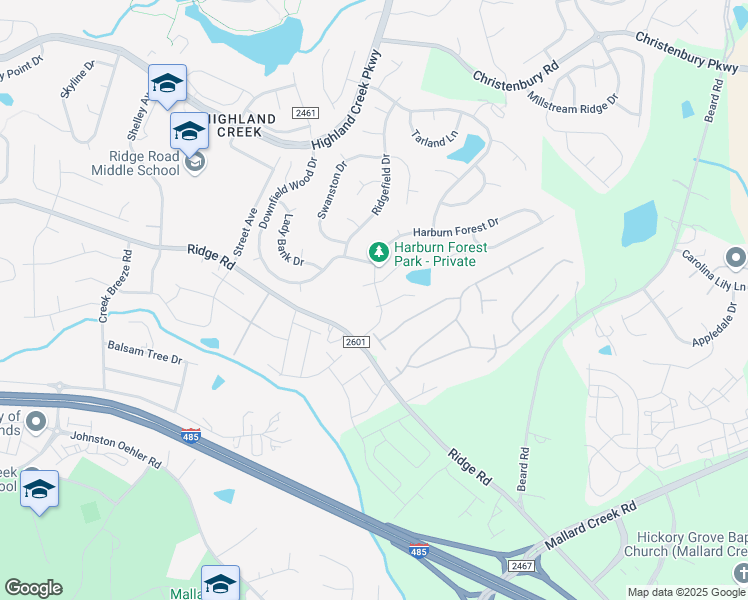 map of restaurants, bars, coffee shops, grocery stores, and more near 6313 Elderslie Drive in Charlotte