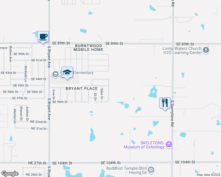 map of restaurants, bars, coffee shops, grocery stores, and more near 9616 Kindsey Avenue in Oklahoma City