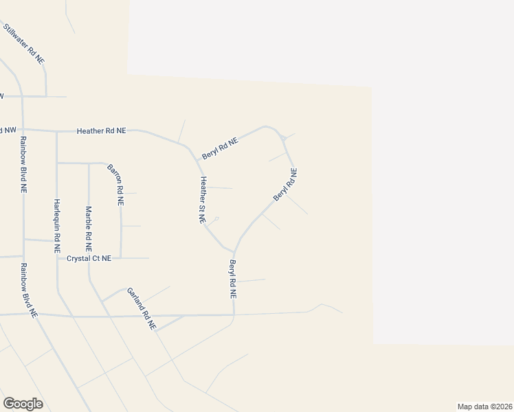 map of restaurants, bars, coffee shops, grocery stores, and more near Beryl Road Northeast in Rio Rancho