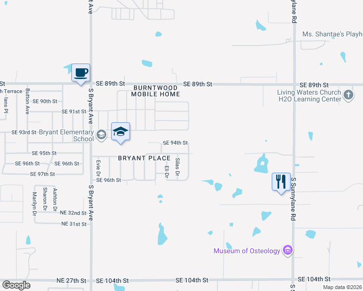 map of restaurants, bars, coffee shops, grocery stores, and more near 9508 Kindsey Avenue in Oklahoma City