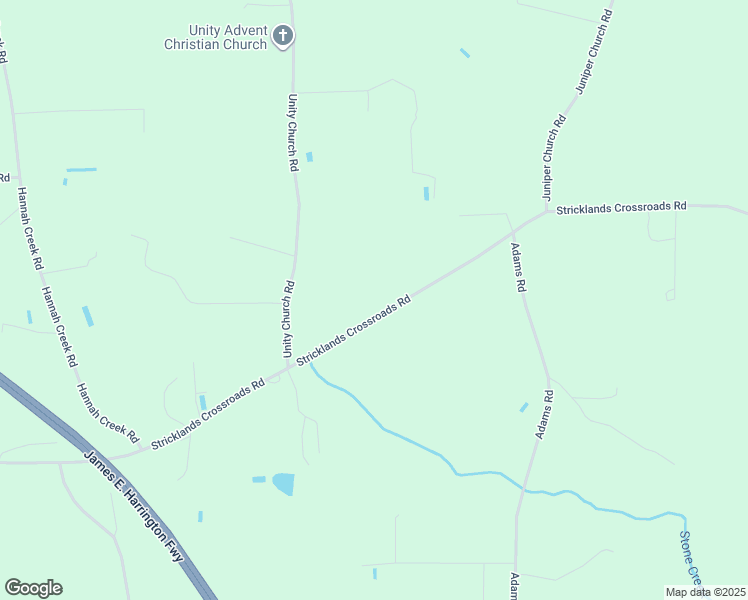 map of restaurants, bars, coffee shops, grocery stores, and more near 8410 Stricklands Crossroads Road in Four Oaks