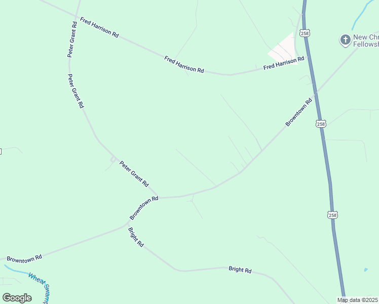map of restaurants, bars, coffee shops, grocery stores, and more near New Ground Lane in Greene County
