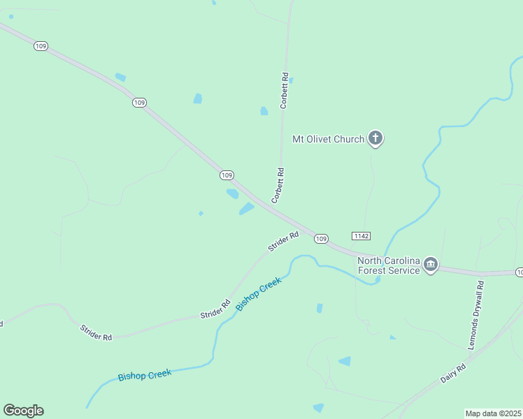 map of restaurants, bars, coffee shops, grocery stores, and more near 1139 North Carolina 109 in Troy