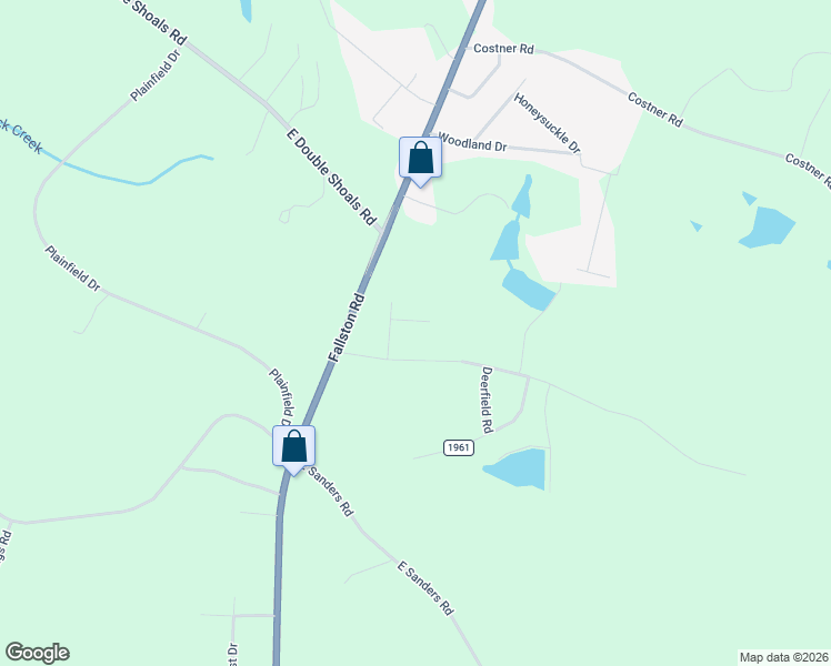 map of restaurants, bars, coffee shops, grocery stores, and more near 1079 Hendricks Lake Road in Shelby