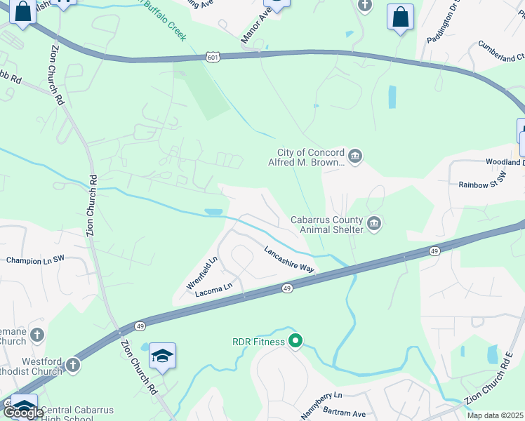 map of restaurants, bars, coffee shops, grocery stores, and more near 3131 Glen Laurel Drive in Concord