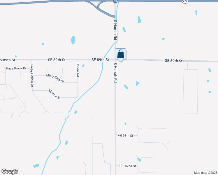 map of restaurants, bars, coffee shops, grocery stores, and more near 9301 South Harrah Road in Oklahoma City