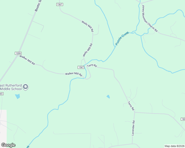 map of restaurants, bars, coffee shops, grocery stores, and more near 598 Walker Mill Road in Bostic