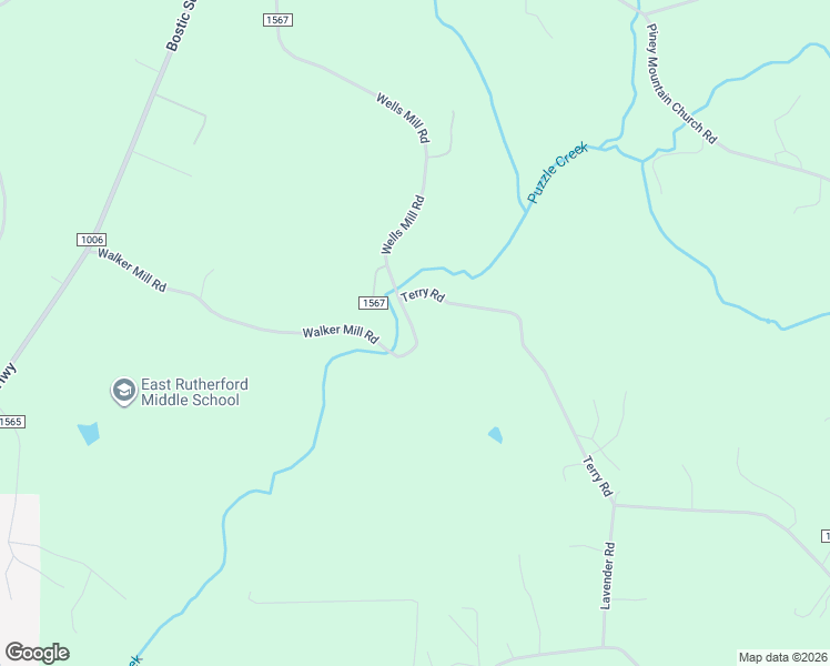 map of restaurants, bars, coffee shops, grocery stores, and more near 598 Walker Mill Road in Bostic
