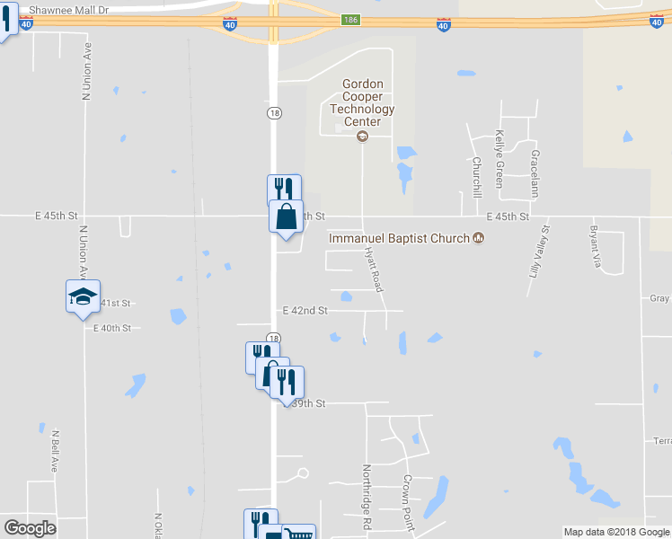 map of restaurants, bars, coffee shops, grocery stores, and more near 1104 Morning Side Court in Shawnee