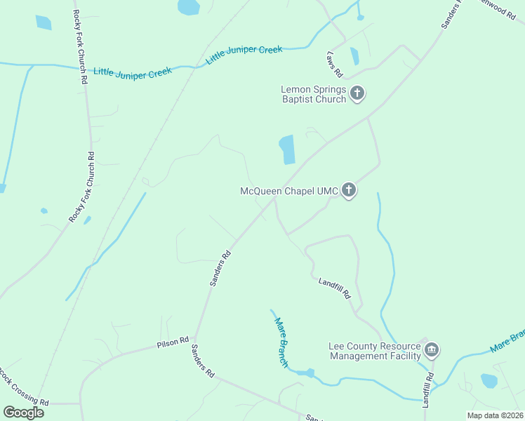 map of restaurants, bars, coffee shops, grocery stores, and more near 1066 Sanders Road in Sanford