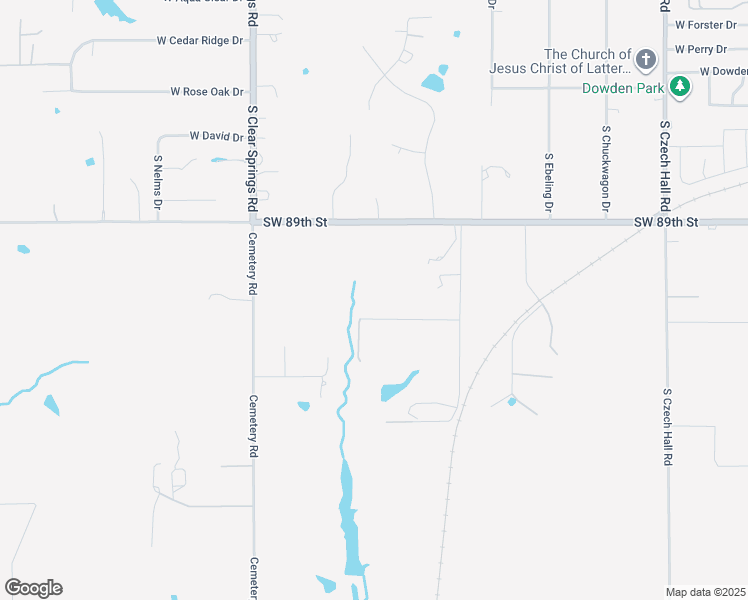 map of restaurants, bars, coffee shops, grocery stores, and more near 13551 Coy Lane in Mustang