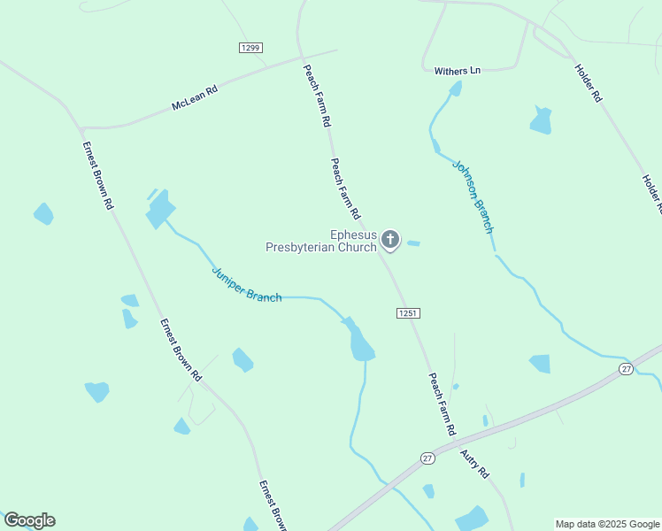 map of restaurants, bars, coffee shops, grocery stores, and more near 541 Peach Farm Road in Lillington
