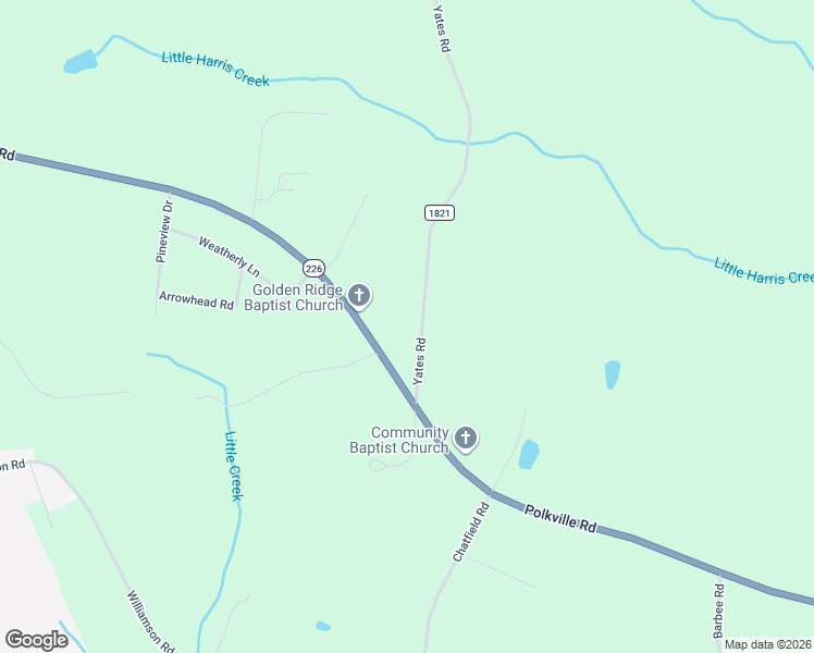 map of restaurants, bars, coffee shops, grocery stores, and more near 3117 Yates Road in Shelby