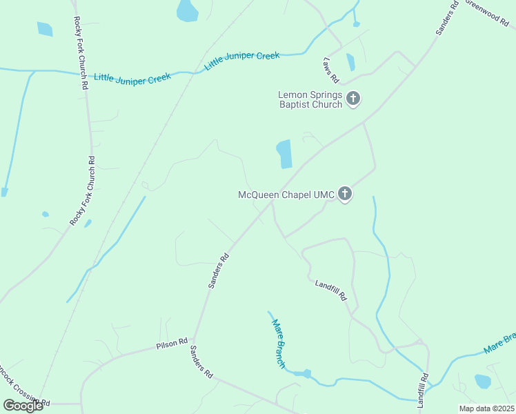 map of restaurants, bars, coffee shops, grocery stores, and more near 1058 Sanders Road in Sanford