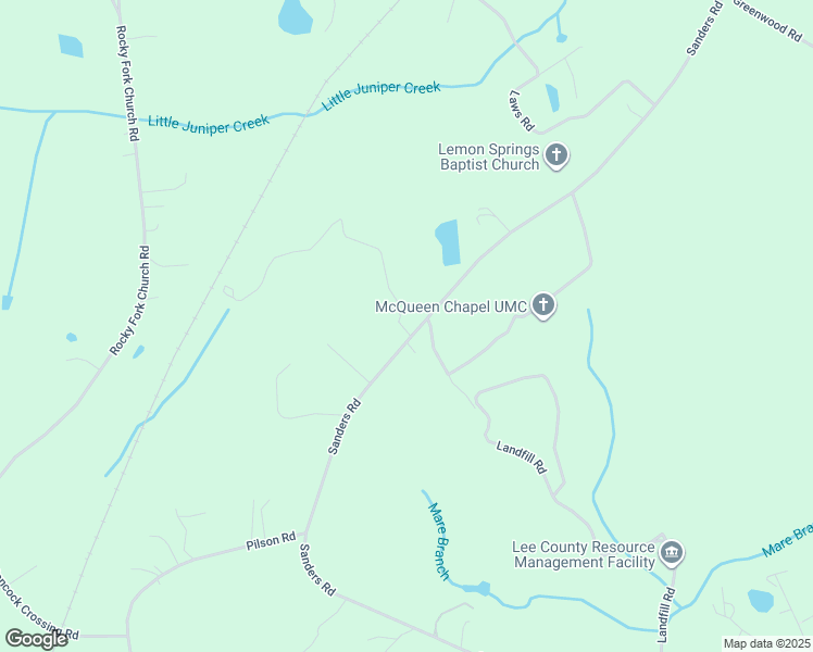 map of restaurants, bars, coffee shops, grocery stores, and more near 1058 Sanders Road in Sanford