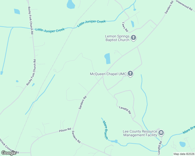 map of restaurants, bars, coffee shops, grocery stores, and more near 1066 Sanders Road in Sanford