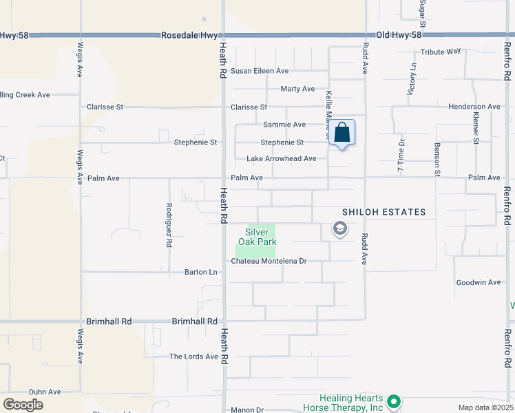 map of restaurants, bars, coffee shops, grocery stores, and more near Joseph Phelps Avenue in Bakersfield