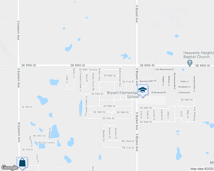 map of restaurants, bars, coffee shops, grocery stores, and more near 2717 Southeast 92nd Circle in Oklahoma City