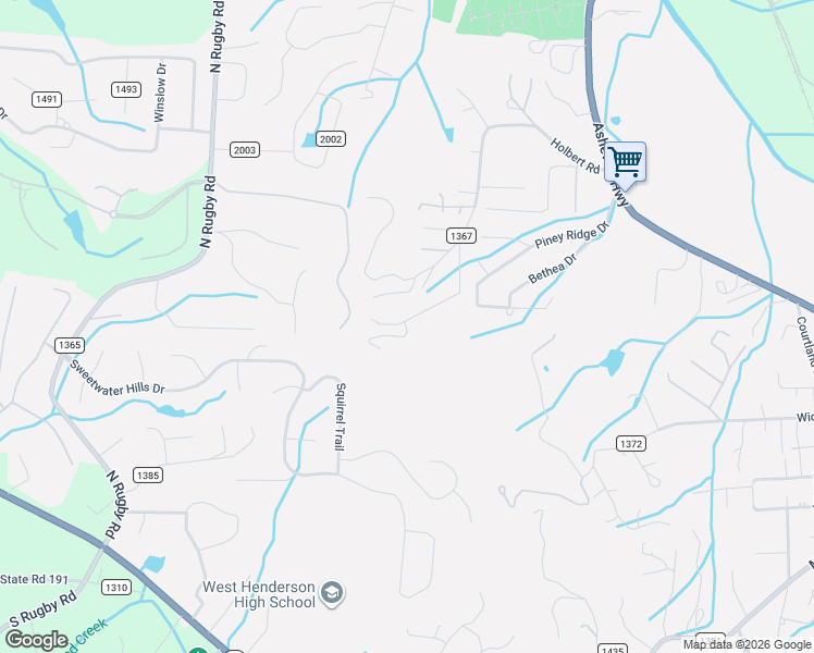 map of restaurants, bars, coffee shops, grocery stores, and more near 257 Squirrel Hollow Drive in Hendersonville