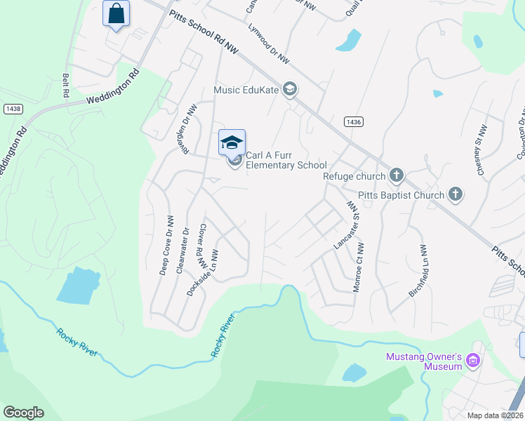 map of restaurants, bars, coffee shops, grocery stores, and more near 99-101 Darwin Trail in Concord