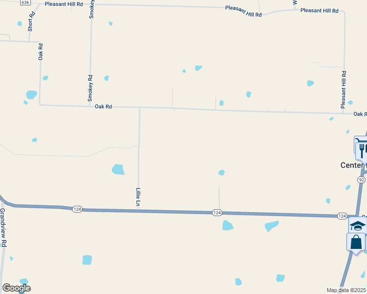 map of restaurants, bars, coffee shops, grocery stores, and more near in Center Ridge