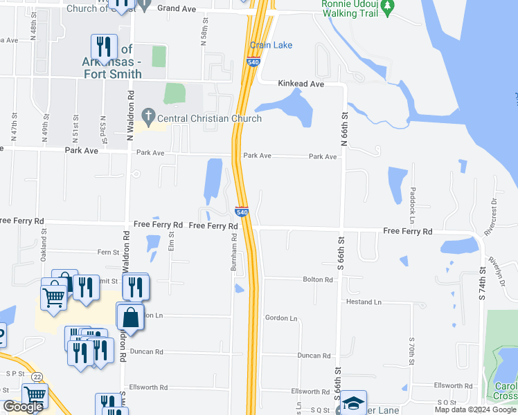 map of restaurants, bars, coffee shops, grocery stores, and more near in 